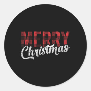 Adesivo Feliz Natal Família de Presentes Xmas Xadrez Verme