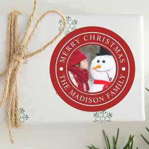 Adesivo Feliz Natal Família Feriado Vermelho