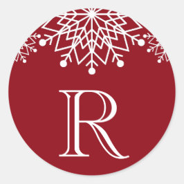 Adesivo Feliz Natal | Fecho de envelopes vermelho e branco