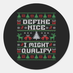 Adesivo Feliz Natal Feio Suéter - Define Nice