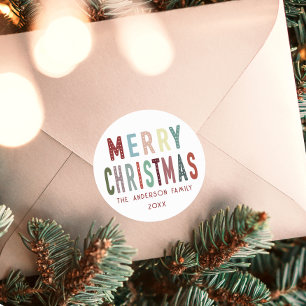 Adesivo Feliz Natal Feliz e Feliz