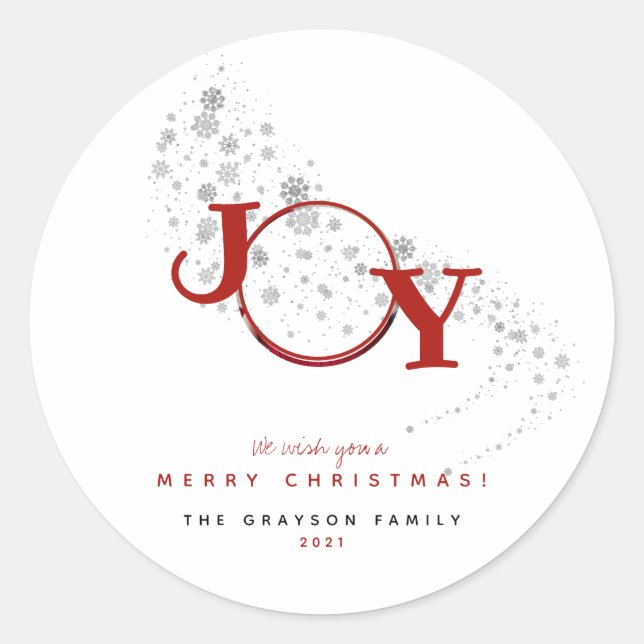 Adesivo Feliz Natal Feliz Feriado de Foto (Frente)