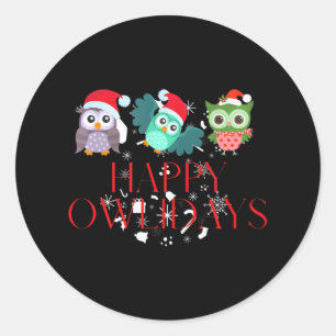 Adesivo Feliz Natal Feliz Feriados Férias Fúria Hoot