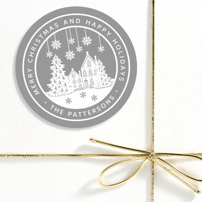 Adesivo Feliz Natal Feliz Férias no inverno Personalizadas (Criador carregado)