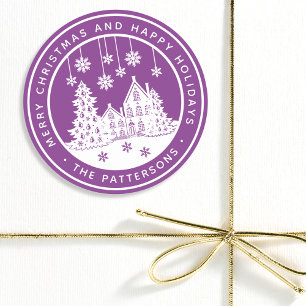 Adesivo Feliz Natal Feliz Férias no inverno Personalizadas