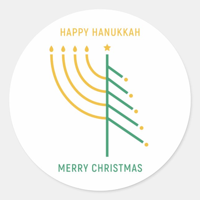 Adesivo Feliz Natal, Feliz Hanukkah (Frente)