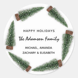 Adesivo Feliz Natal Feliz Nome da Árvore de Natal