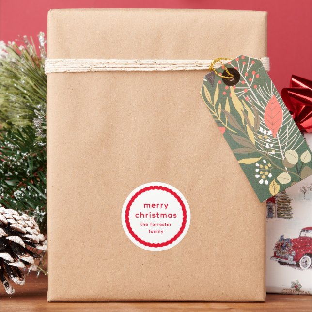 Adesivo Feliz Natal, feriado branco e bonito (Feriado)