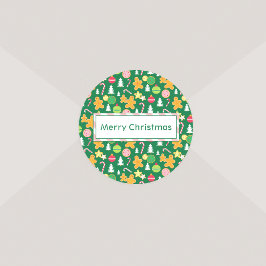 Adesivo Feliz Natal Feriado Verde, Design