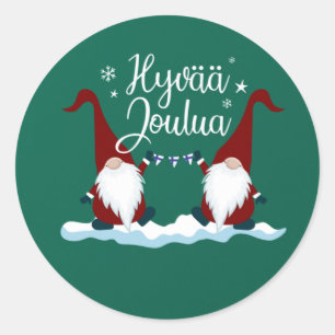 Adesivo Feliz Natal Finlandês - Finlândia - Presente Tee H