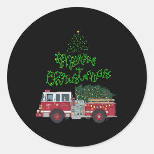 Adesivo Feliz Natal Firecaminhão Xmas Tree Leva Meninos Pa