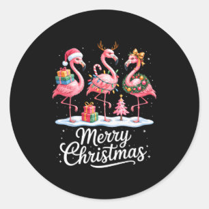 Adesivo Feliz Natal Flamingo Mulheres Meninas Crianças Nat