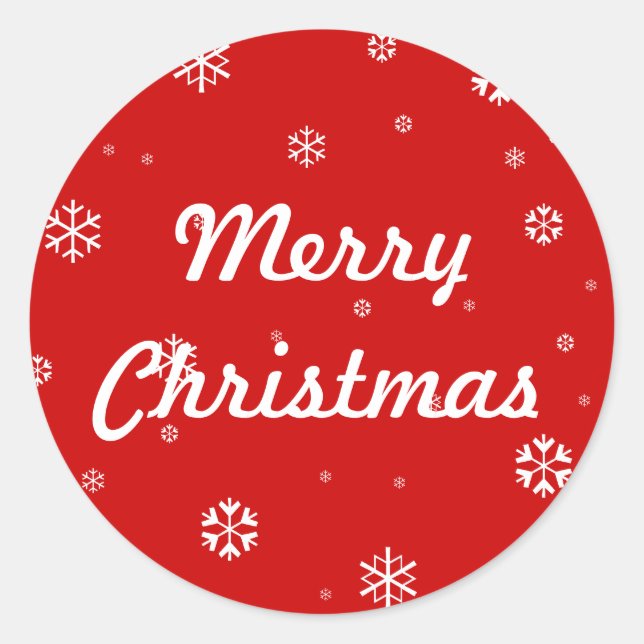 Adesivo Feliz Natal Flocos de Neve (Frente)