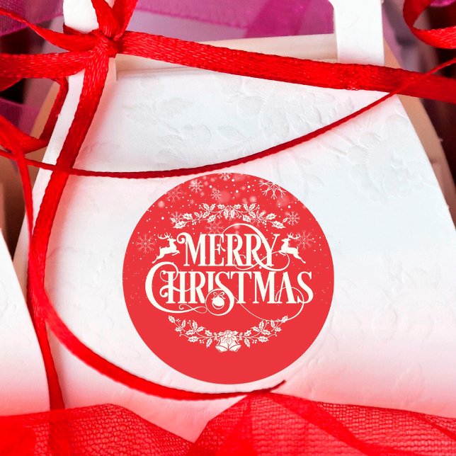 Adesivo Feliz Natal Flocos de Neve (Criador carregado)