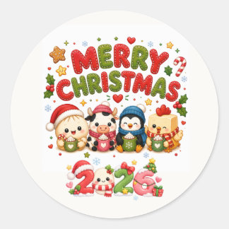Adesivo Feliz Natal Fofo