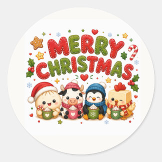 Adesivo Feliz Natal Fofo