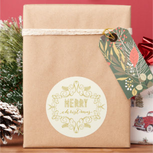 Adesivo Feliz Natal Folhagem Festiva Deco Quadro Feriado