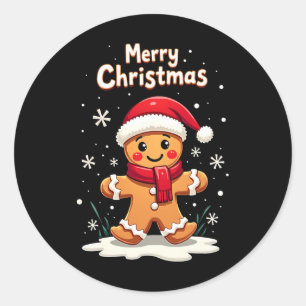 Adesivo Feliz Natal Gingerbird Cookie Baking Girls Fu