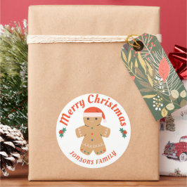 Adesivo Feliz Natal Gingerbird Man