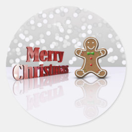 Adesivo Feliz Natal Gingerbird Man
