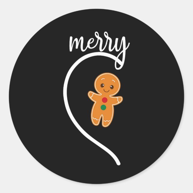 Adesivo Feliz Natal Gingercake Casal de Natal (Frente)