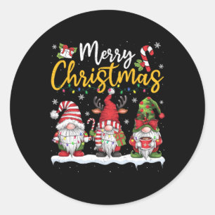 Adesivo Feliz Natal Gnomos Amantes da Família Xmas Mulhere