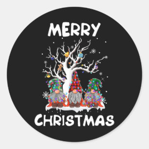 Adesivo Feliz Natal Gnomos Divertidos Homens da Família Xm
