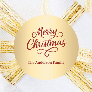 Adesivo Feliz Natal Gold