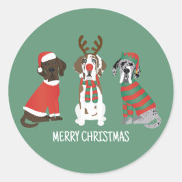 Adesivo Feliz Natal - Grande Dane Dogs