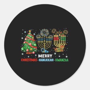 Adesivo Feliz Natal Hanukkah E Feliz Kwanzaa 1