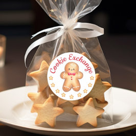Adesivo Feliz Natal Homem de Biscoito Gengibre Fofo