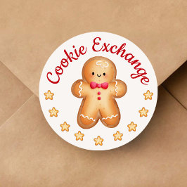 Adesivo Feliz Natal Homem de Biscoito Gengibre Fofo