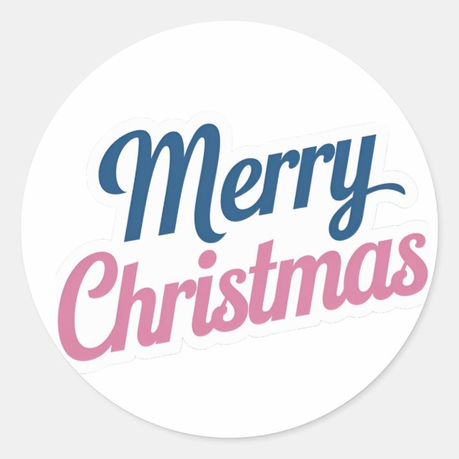 Adesivo Feliz Natal Joyful Stickers Round Stickers (Frente)