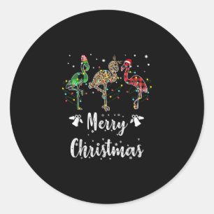 Adesivo Feliz Natal Leopard Red Green Xadrez Flamingo