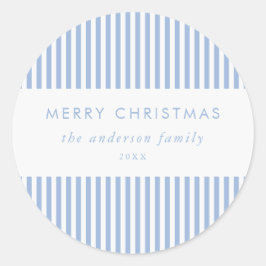 Adesivo Feliz Natal Listras Azuis Modernas