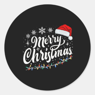 Adesivo Feliz Natal Luz Vermelha Santa Hat Família Xmas M