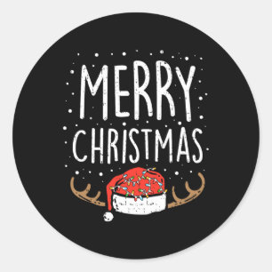 Adesivo Feliz Natal Luzes Santa Hat Família Xmas Homens W