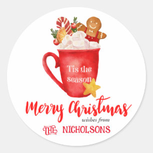 Adesivo Feliz Natal Marshmelllow Cup Cookie