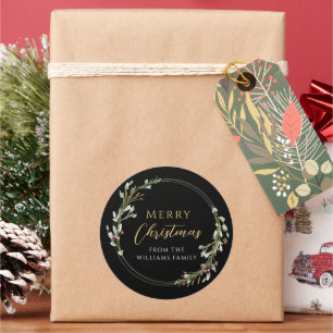 Adesivo Feliz Natal, Minimalista Wreath
