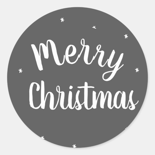 Adesivo Feliz Natal Moderno Cinza (Frente)