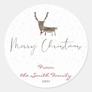 Adesivo Feliz Natal Moderno com os Stickers