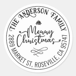 Adesivo Feliz Natal Moderno Script de tendências personali