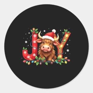 Adesivo Feliz Natal nas Terras Altas da Vaca, Fabulosa, Ma