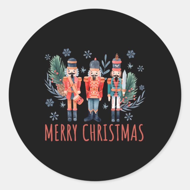 Adesivo Feliz Natal Nutcracker Balé Festivo Xmas Men (Frente)