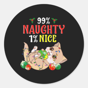 Adesivo Feliz Natal Ou Feliz Gato Engraçado Humor 1
