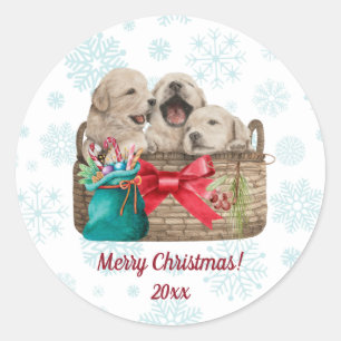 Adesivo Feliz Natal - Ouro Bonito - Cuppies de Retriever