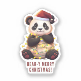 Adesivo Feliz Natal! Panda Sticker