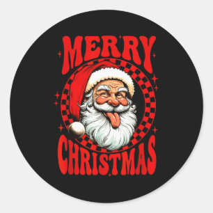 Adesivo Feliz Natal Papai Noel Noel Diversão Xadrez Tapete