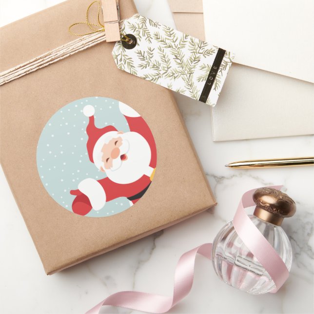 Adesivo Feliz Natal Papais noeis animados | Vedante (Presentear)