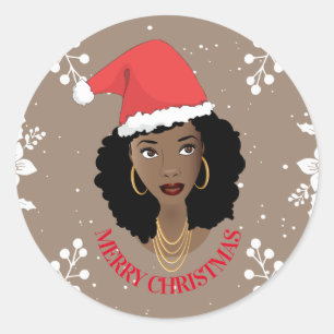 Adesivo Feliz Natal, Papais noeis de beleza natural de cab